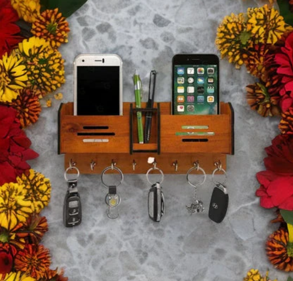 Double Pocket key Holder