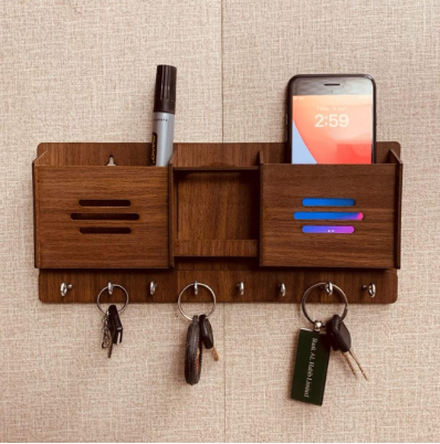 Double Pocket key Holder
